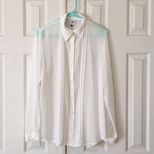 Sheer Button Up Blouse
